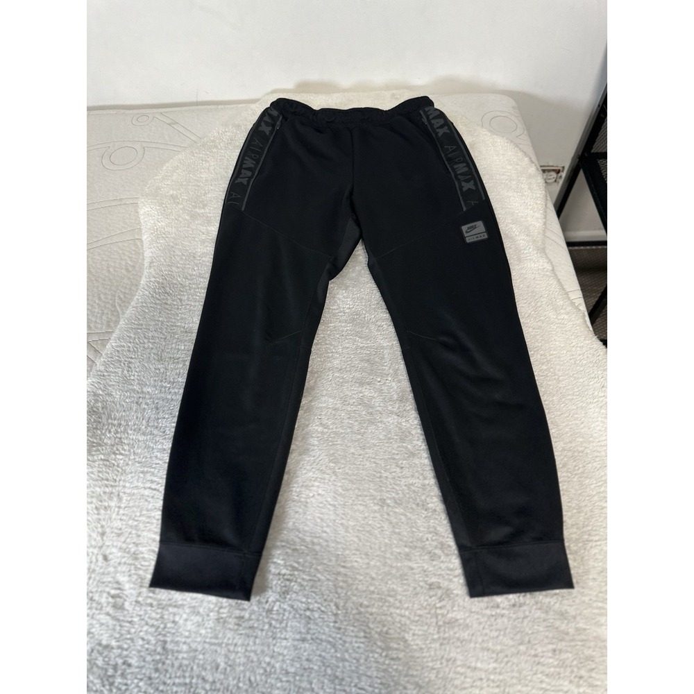 NIKE Men's Black Sportswear AIR MAX Elastic Waist Pull On Jogger Pants Size L
